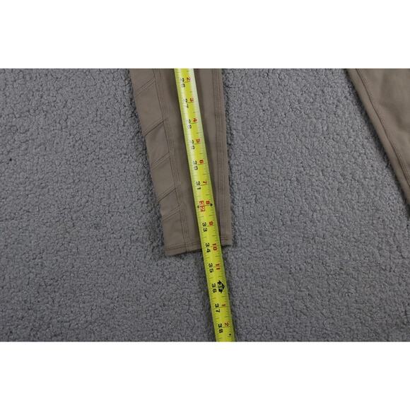 Alo Yoga Legging Xs Tan Block Mesh Stripe Side Detail High Waist - Picture 9 of 10